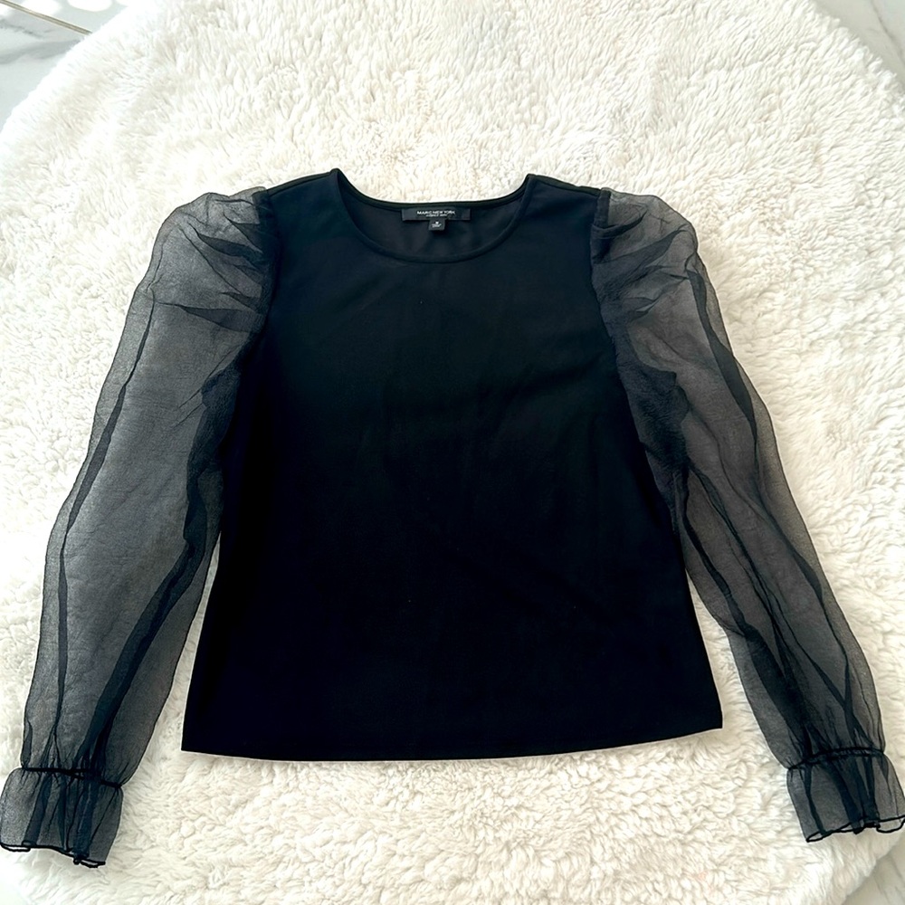 Black blouse used but in good condition